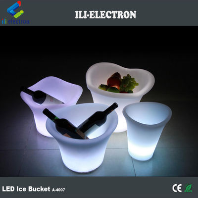 Tekrar şarj edilebilir plastik led buz kovası parti için su geçirmez kablosuz taşınabilir dış mekan