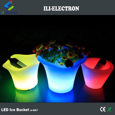Tekrar şarj edilebilir plastik led buz kovası parti için su geçirmez kablosuz taşınabilir dış mekan