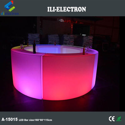 Işıklı Taşınabilir LED bar tezgahı Hafif taşınabilir Dayanıklı etkinlikler için su geçirmez