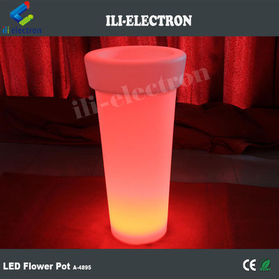 Işıklandırılmış highboy LED yapay çiçek küpü 16 renk değiştiren uzaktan kumanda ile