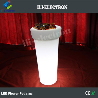 Işıklandırılmış highboy LED yapay çiçek küpü 16 renk değiştiren uzaktan kumanda ile