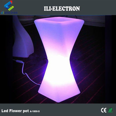 Şarj edilebilir Tek LED Aydınlatılmış Dönüştürülmüş Çiçek Pot Özel Renkli