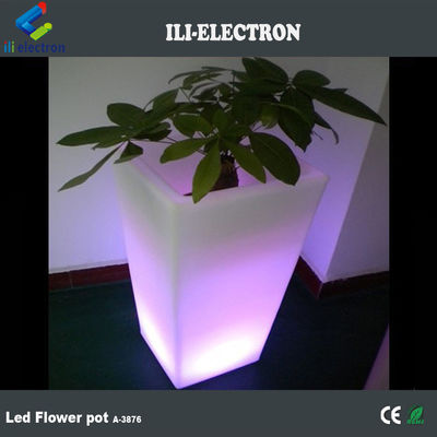 Çin Tedarikçi Dışarıda LED Işıklandırılmış Çarşılıklı Bitki Pot 80000 saatlik Pil Süresi