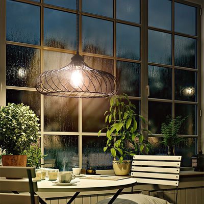 Bambu malzemesi Endüstriyel tarzı asılı lamba Plug And Switch ile