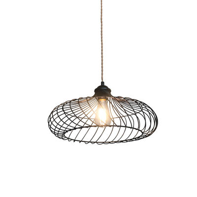 Bambu malzemesi Endüstriyel tarzı asılı lamba Plug And Switch ile