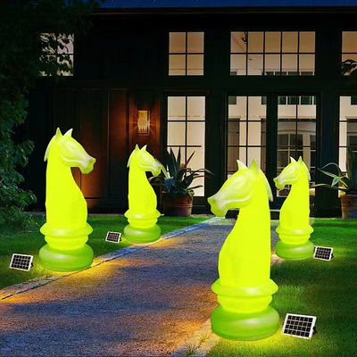 Deniz Atı Şekil Değiştirme Renk Bahçe Işığı Şarj edilebilir Plastik LED Işık