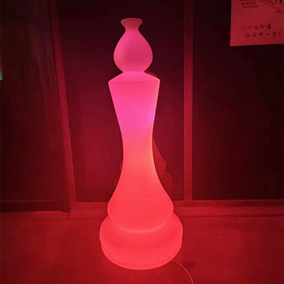 Yeniden şarj edilebilir plastik led satranç şeklinde bahçe lambaları AC 85-265V