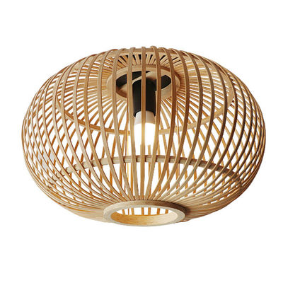 İç koridor tavanı için özelleştirilmiş Wicker Lamp Shade Pendant