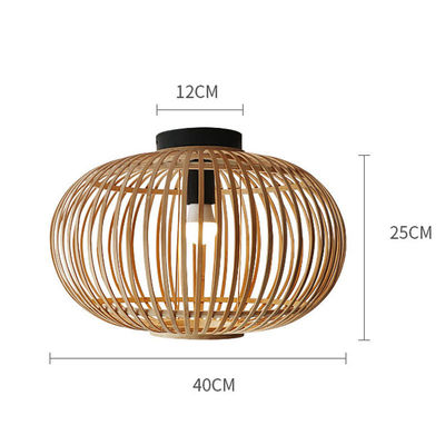 İç koridor tavanı için özelleştirilmiş Wicker Lamp Shade Pendant