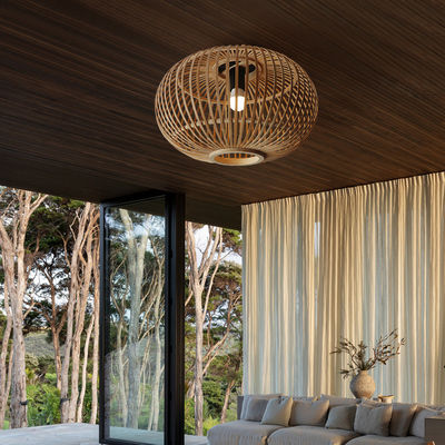 İç koridor tavanı için özelleştirilmiş Wicker Lamp Shade Pendant