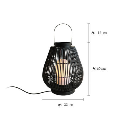 IP44 Su geçirmez Rattan Bahçe Fenerleri