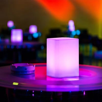 RGB Renk Değiştirme Dış LED Küp Işığı USB Şarj Uzaktan Kumandala Kontrol Edilen