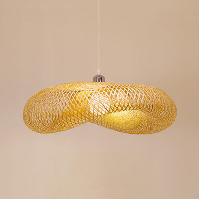 Asma lambaları Bambu LED tavan lambaları Rattan Pendant lambaları