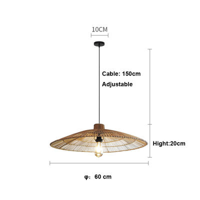 Özel Rattan Pendant Light Chandelier For Homestay Zen Tea Room (Evde Kalmak İçin Zen Çay Odası)