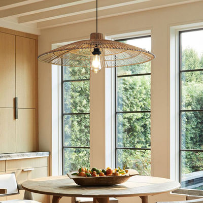 Özel Rattan Pendant Light Chandelier For Homestay Zen Tea Room (Evde Kalmak İçin Zen Çay Odası)
