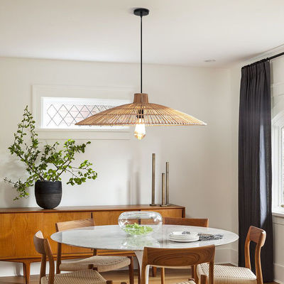 Özel Rattan Pendant Light Chandelier For Homestay Zen Tea Room (Evde Kalmak İçin Zen Çay Odası)