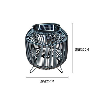 Özel Rattan Dokuma Güneş Fenerleri Taşınabilir 3500K IP65 Su geçirmez