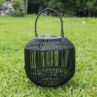 Özel Rattan Dokuma Güneş Fenerleri Taşınabilir 3500K IP65 Su geçirmez