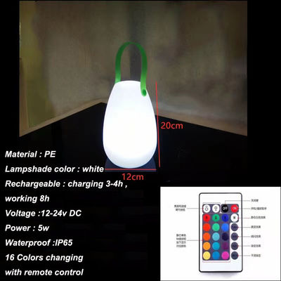 2700K CCT Plastik LED Portatif Restoran için Şarj edilebilir Lamba