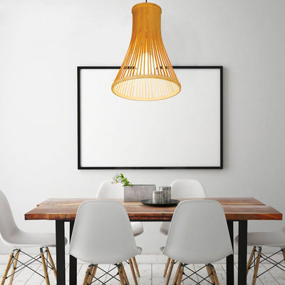 Özel Rattan Pendant Light, Nordic Woven Bambu Lamp İçerideki Işıklandırma için