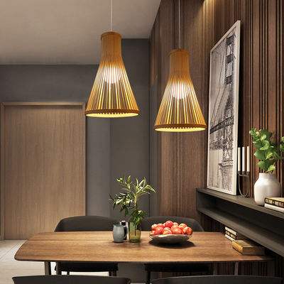 Özel Rattan Pendant Light, Nordic Woven Bambu Lamp İçerideki Işıklandırma için