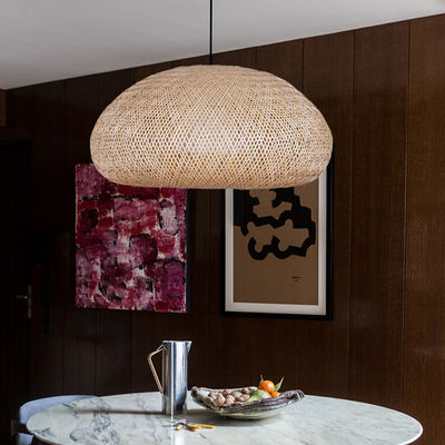 Dekoratif Bambu Rattan Şamdanı Yuvarlak Şekil Salon için