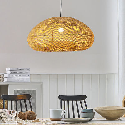 Dekoratif Bambu Rattan Şamdanı Yuvarlak Şekil Salon için