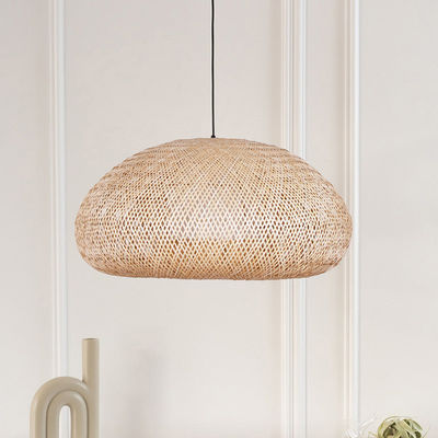 Dekoratif Bambu Rattan Şamdanı Yuvarlak Şekil Salon için