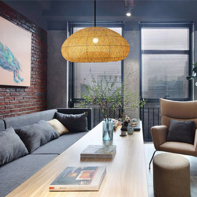 Dekoratif Bambu Rattan Şamdanı Yuvarlak Şekil Salon için