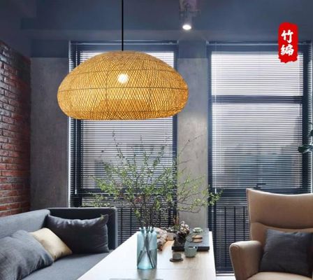 Dekoratif Bambu Rattan Şamdanı Yuvarlak Şekil Salon için