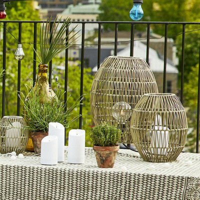 Ip44 LED Rattan Bahçe Yüzme Havuzu için Kalkan Lamba Gölgesi