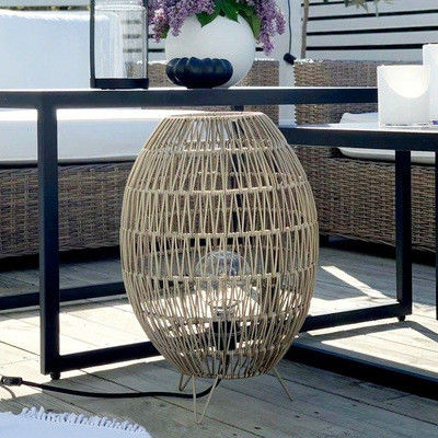 Ip44 LED Rattan Bahçe Yüzme Havuzu için Kalkan Lamba Gölgesi
