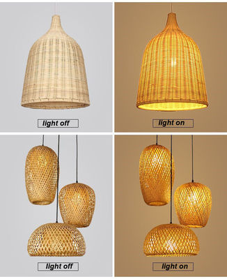 El yapımı Modern Sanat Kolye Işıkları Bambu Lamba Restoran Otel Rattan Çanakkale Rattan Kolye Işıkları