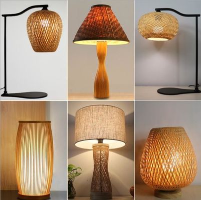 Atmosfer Rattan Masa Lambası, Bambu Masa Lambası İç Dekorasyon için