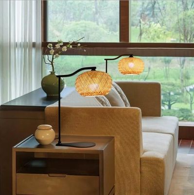 Atmosfer Rattan Masa Lambası, Bambu Masa Lambası İç Dekorasyon için