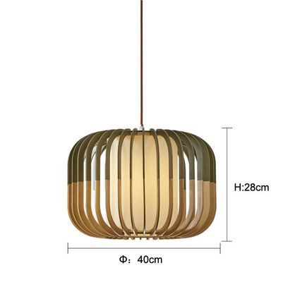 Nodic Rattan Pendant Light Chandelier Ev Dekorasyonu için Anahtar Kontrolü
