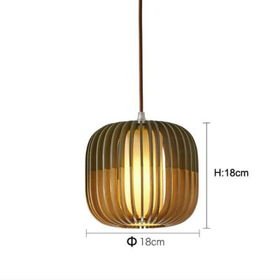 Nodic Rattan Pendant Light Chandelier Ev Dekorasyonu için Anahtar Kontrolü