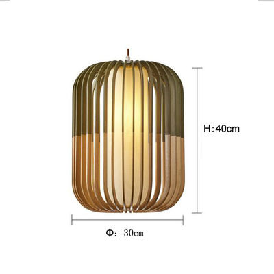 Nodic Rattan Pendant Light Chandelier Ev Dekorasyonu için Anahtar Kontrolü