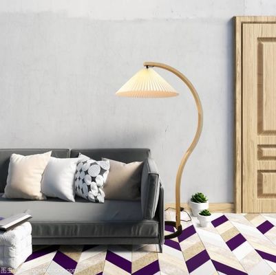 Yatak odası oturma odası için Yaratıcı Pleiated Rattan Standing Lamp
