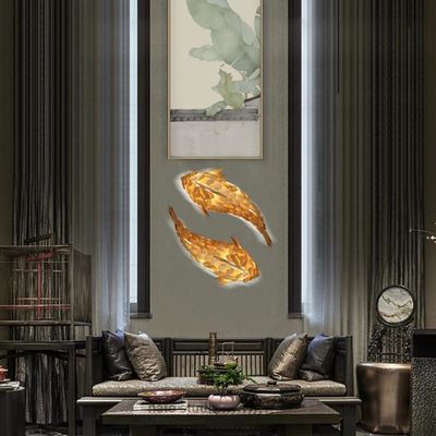Yaratıcı Asılı lamba balık tasarımı Lustre Pendant Lamp