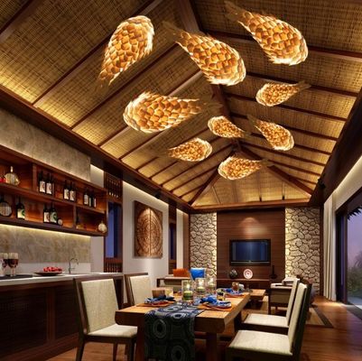 Yaratıcı Asılı lamba balık tasarımı Lustre Pendant Lamp