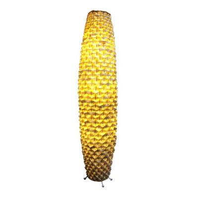 Bambu Dikiş döşeme rattan lambası 3500K konut oturma odası için
