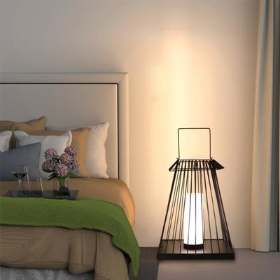 Yaratıcı Rattan Zemin Fener Lamba E27 Dış Bahçe için Temel