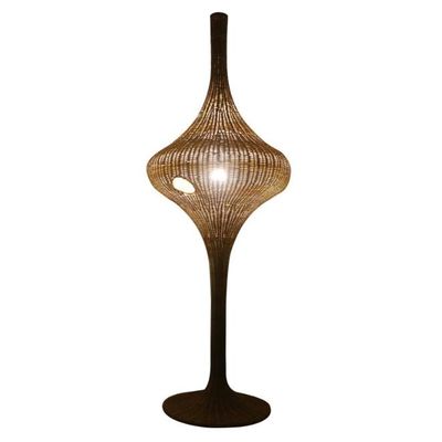 Modern Rattan Yer Lambası E27 Otel Oturma Odası için