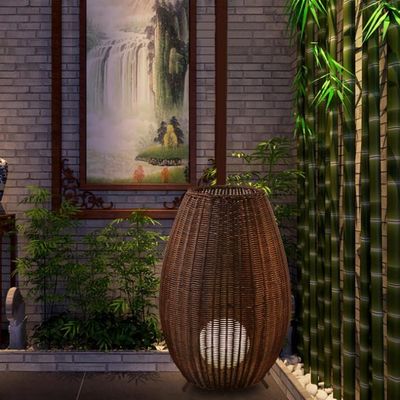 Sokak lambası balkon koridoru dış mekan su geçirmez Rattan Çim lamba LED zemin lambası