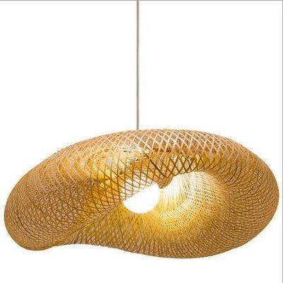 Modern Bambu Rattan Pendant Light Lampshade İç Oda için