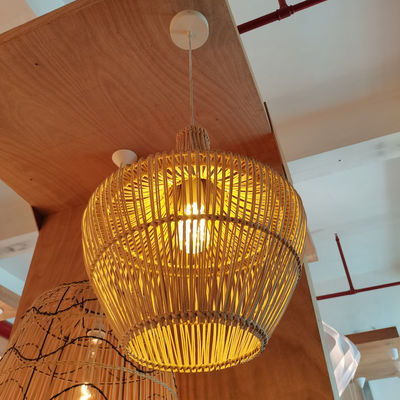 El yapımı Wicker Rattan Pendant Çanakkale 150 Derece Çanaklık Açısı Değiştirme Kontrolü