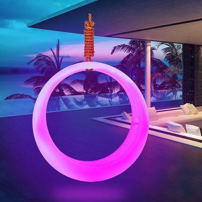Patio dekorasyon sandalye LED salıncaklar LED halka ışığı
