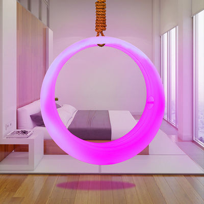Patio dekorasyon sandalye LED salıncaklar LED halka ışığı