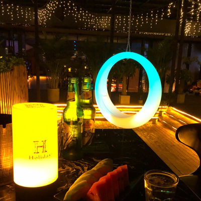 Patio dekorasyon sandalye LED salıncaklar LED halka ışığı